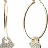 NTLX Hoop Earrings For Women Drop Dangle Earring With Crystal Heart Charm 14K Gold Plated Modern & Simple With Gift Box Included | Earrings