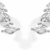 PAVOI Pavoi 14K Gold Plated Sterling Silver Post Navette Cz Crawler Flat Back Earrings For Women | Small Cartilage Cubic Zirconia Stud Earring | Helix Piercing Jewelry | Earrings