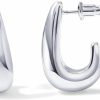 PAVOI Pavoi 14K Gold Plated Sterling Silver Post Statement Huggie Earrings | Gold Dome Hoop Earrings For Women | Earrings