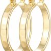 AIGAMIT Aigamit 14K Gold Hoop Earrings For Women Trendy Gold Earrings Polished Gold Chunky Hoop Earrings Classic Dainty Gold Earrings Hoops For Women, 26Mm*4Mm | Earrings