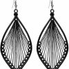 Fdesigner Fdesigner Boho Woven Geometric Earrings Drop Black Jewelry Fashion Silk Earring Dangle For Women And Girls | Earrings