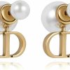 Lamdo Elegant Alphabet Cd Pearl Earrings - Hypoallergenic 925 Silver Studs, Fashionable And Luxurious Women'S Jewelry Gift | Earrings