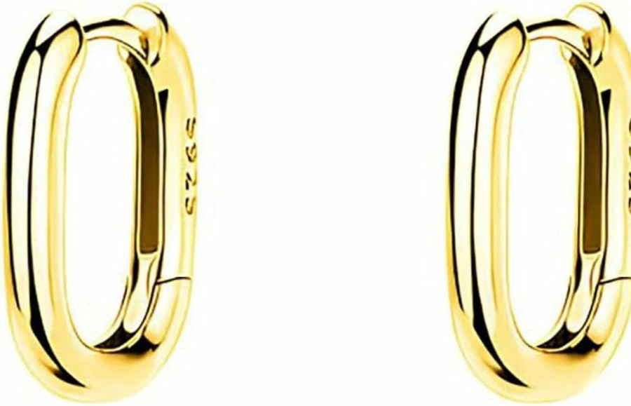 QLKILYR 925 Sterling Silver Hoop Earrings, Hypoallergenic Small U Hoop Earrings, Minimalist Huggie Earrings For Women Teen Girls Jewelry Gifts Silver/Gold | Earrings