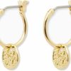 gorjana Gorjana Women'S Ana Coin Huggie Earrings, 18K Gold Plated, Surgical Steel Hinge Closure | Earrings