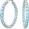 Swarovski Swarovski Matrix Hoop Earrings Collection, Crystals On Metal Finish Settings | Earrings