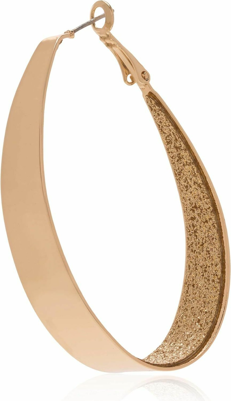 GUESS Guess Large Oval Glitter Hoop Earrings | Earrings