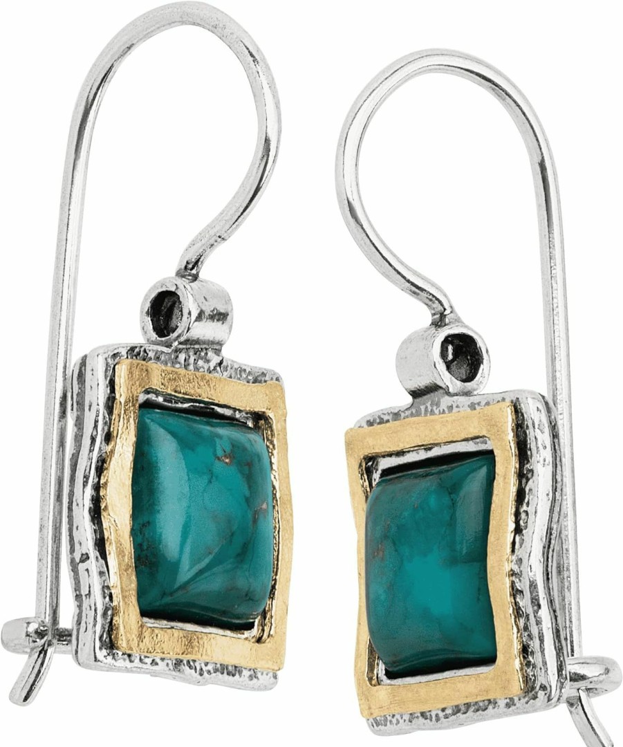 Silpada Silpada 'Emerald Lake' Compressed Turquoise Drop Earrings In Sterling Silver & 14K Gold Plate | Earrings