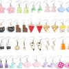 MGGFBLEY 20 Pairs Weird Earrings Funny Earrings Gummy Bear Duck Water Bottle Fish Dinosaur Mushroom Butterfly Strawberry Dangle Earrings Set For Women Girls | Earrings