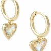 Kendra Scott Kendra Scott Ari Heart Huggie Earrings For Women, Fashion Jewelry | Earrings