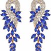 mecresh Mecresh Marquise Crystal Bridal Chandelier Dangle Drop Earrings Ladies Gifts In Silver/Gold Tone | Earrings