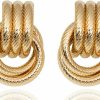 LKingel Lkingel Gold Hoop Earrings For Women Gold Chunky Geometric Statement Hollow Tube Earrings Long Link Dangle Earrings Gold Prom Earrings For Women | Earrings