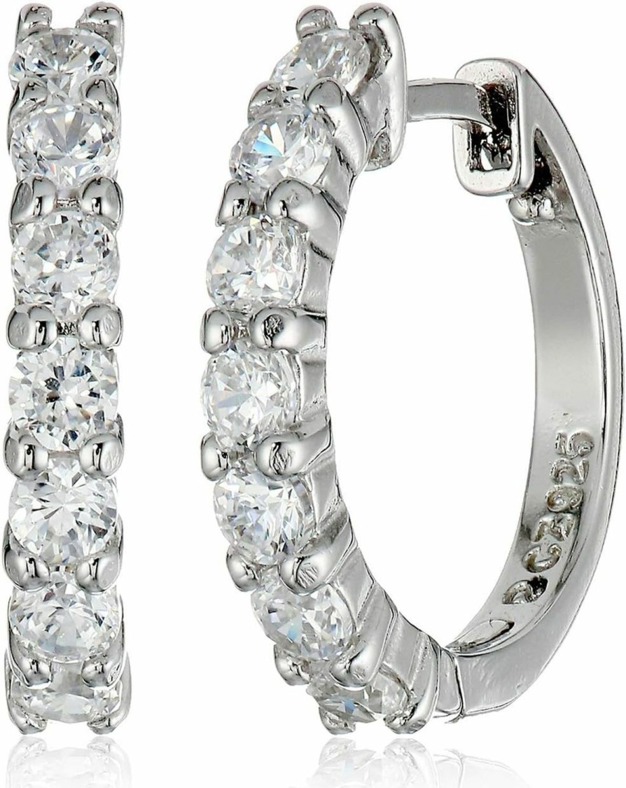 Amazon Essentials Amazon Essentials Sterling Silver Hinged Huggie Hoop Earrings | Earrings