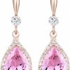 Linawe Linawe Diamond Dangle Earrings For Women Trendy, Rhinestone Drop Chandelier Earrings, Teardrop Crystal Cubic Zirconia Wedding Jewelry Set, 14K Gold/Rose Gold/Silver Tone | Earrings