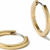 Ana Luisa Ana Luisa Huggie Hoops - 14K Gold Dipped Minimal & Dainty Gold Huggie Hoops - Medium And Mini Sizes - Hypoallergenic, Water-Resistant & Tarnish-Free Earrings - Perfect Everyday Hoops | Earrings