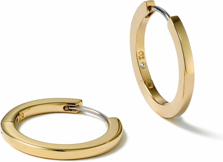 Ana Luisa Ana Luisa Huggie Hoops - 14K Gold Dipped Minimal & Dainty Gold Huggie Hoops - Medium And Mini Sizes - Hypoallergenic, Water-Resistant & Tarnish-Free Earrings - Perfect Everyday Hoops | Earrings