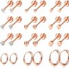 FASACCO Fasacco Small Tiny Stud Flat Back Earring Gold Studs 18K Stainless Steel Earring Sets For Multiple Piercing Cartilage Hoop Earrings | Earrings