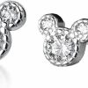 Dtja Tiny Cute Mouse Stud Sterling Silver Earrings For Women Girls Gold Plated Cubic Zirconia Mini Small 20G Barbell Ball Studs Cartilage Tragus 4 Mm Bead Screw Back Piercing Body Jewelry (Silver) | Earrings