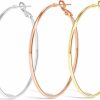 Cocadant Cocadant Big Gold Hoop Earrings For Women Girls,Dainty 14K Gold Hypoallergenic Rose Gold Silver Hoop Earrings With 925 Sterling Silver Post,Stainless Steel Large Hoop Earrings | Earrings