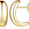 MOMELF 14K Gold Hoop Earrings Gold Earrings For Women'S Hoop Earrings Thick Gold Stud Earrings | Earrings