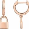 PAVOI Pavoi 14K Gold Plated S925 Sterling Silver Post Lightweight Drop/Dangle Huggie Earrings For Women | Star, Lock, Butterfly, Moon, Lightning | Dainty Earrings | Earrings