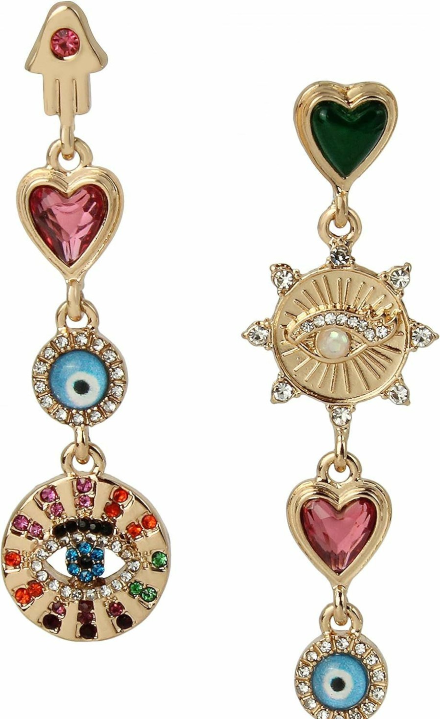 Betsey Johnson Betsey Johnson Womens Evil Eye Linear Earrings | Earrings