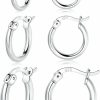 HEEYA Heeya 925 Sterling Silver Hoop Earrings For Women Girls - Small Hoop Earrings - Cubic Zirconia Huggie- Hypoallergenic Cartilage Earrings Hoop- Jewelry Gift Birthday Party-13/15/20/25Mm | Earrings