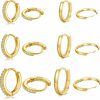 Senteria Senteria 925 Sterling Silver Hoop Earrings 5 Pairs Small Silver Hoop Earrings Hypoallergenic Silver Hoop Earring For Women Cubic Zirconia Cartilage Sleepers Huggie Earrings Sets 8/10/12/14/16Mm | Earrings