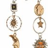 Bopiu Vintage Sun Moon Star Dangle Earrings For Women Girls, Greek Mythology Asymmetric Drop Earrings (Gold) | Earrings