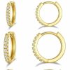 ALIWOLF Gold Hoop Earrings Set 14K Gold Plated Huggie Earrings Hypoallergenic Small Silver Hoop Earrings Jewelry For Multiple Piercing For Women Girls | Earrings