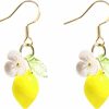 DLYFNVEV Dlyfnvev Orange Lemon Strawberry Imported Czech Glass Beads Earrings Handmade Bowtie Fruits Dangling Stud Earrings For Women Teen Girls | Earrings