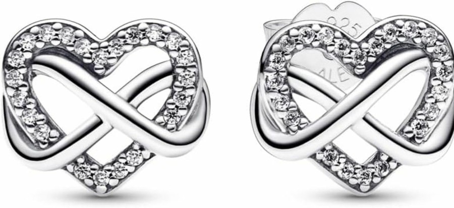 Pandora Pandora Sparkling Infinity Heart Stud Earrings | Earrings