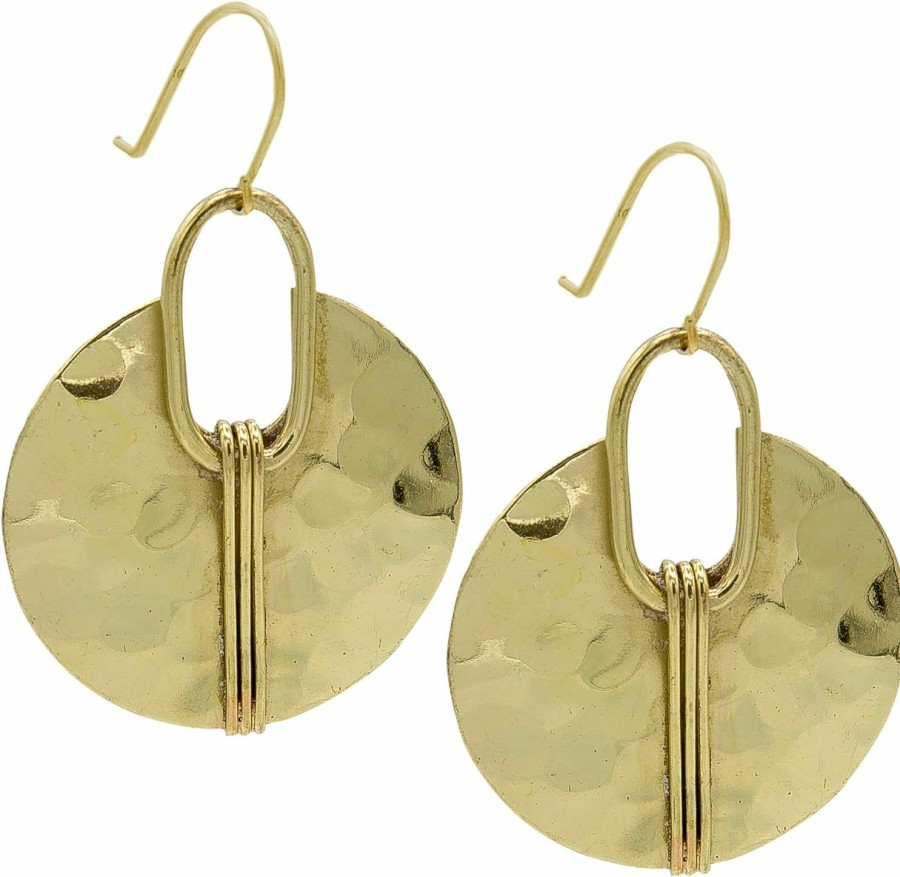 SPUNKYsoul Boho Oval Or Round Ethnic Hammered Earring For Women | Earrings