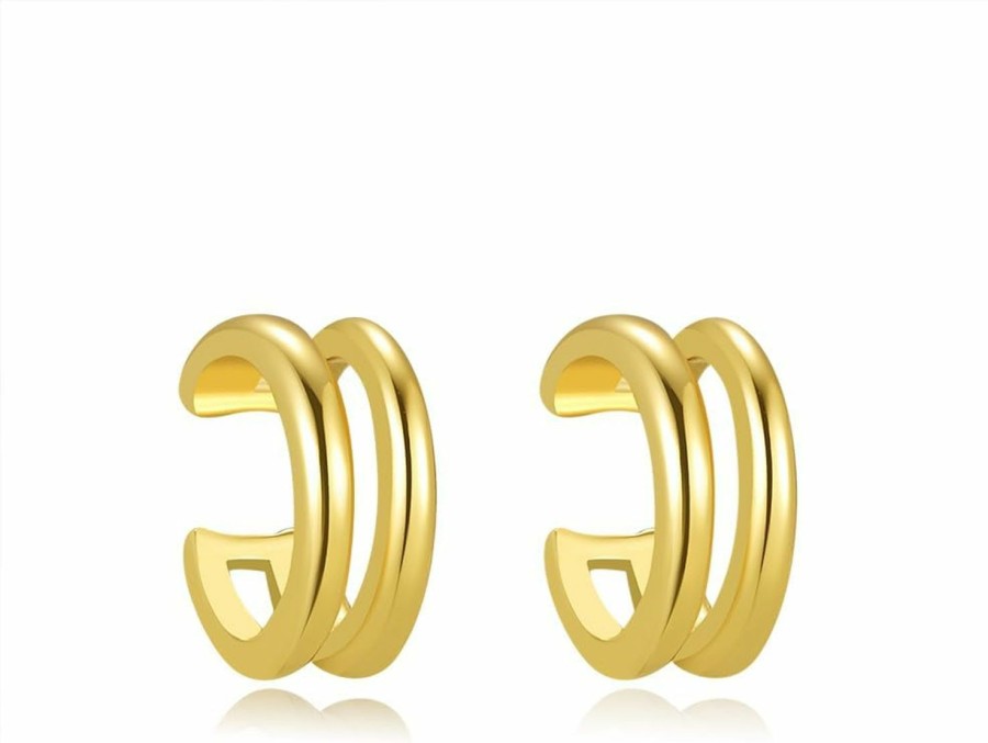 Obidos Obidos Cuff Earrings For Women 14K Gold Plated Ear Cuffs For Non Pierced Ears Cartilage Earrings | Earrings