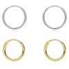 EPIRORA Silver Hoop Earrings- Cartilage Earring Small Hoop Earrings For Women Men Girls,4 Pairs Of Hypoallergenic 925 Sterling Silver Tragus Earrings | Earrings