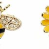 THOKUNA Thokuna Gold Stud Earrings Bee Flower Asymmetrical Earrings For Women And Girl | Earrings