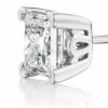 Carbon Atelier 1/2 To 3 Carat Princess Cut Lab Grown Diamond Classic Square Stud Earrings For Women I 14K Gold Earrings (G-H, Vs1-Vs2, 0.50 To 3.00 Cttw) Fancy Shape 4-Prong Setting Push Back Studs By Carbon Atelier | Earrings