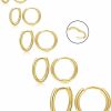 NEVEGE Nevege Small Gold Hoop Earrings For Women 14K Gold Plated Hypoallergenic Gold Huggie Hoop Earrings Lightweight Cartilage Gold Earrings For Women Girls 6/8/10/12/14Mm (5 Pairs) | Earrings