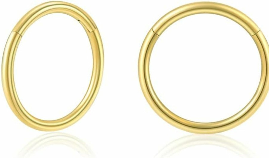 Motbegit Motbegit Small Gold Hoop Earrings: 14K Gold Plated Huggie Hoop Earrings For Cartilage Helix Tragus 18G Tiny Thin Hoop Earrings For Women Men Girls | Earrings