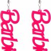 GYRMMUE Heart Earrings For Women Teen Girls Pink Love Heart Dangle Earrings Trend Red Pink Acrylic Heart Earrings Hot Pink Earrings Valentine'S Day Christmas Jewelry Gift (Hot Pink1) | Earrings