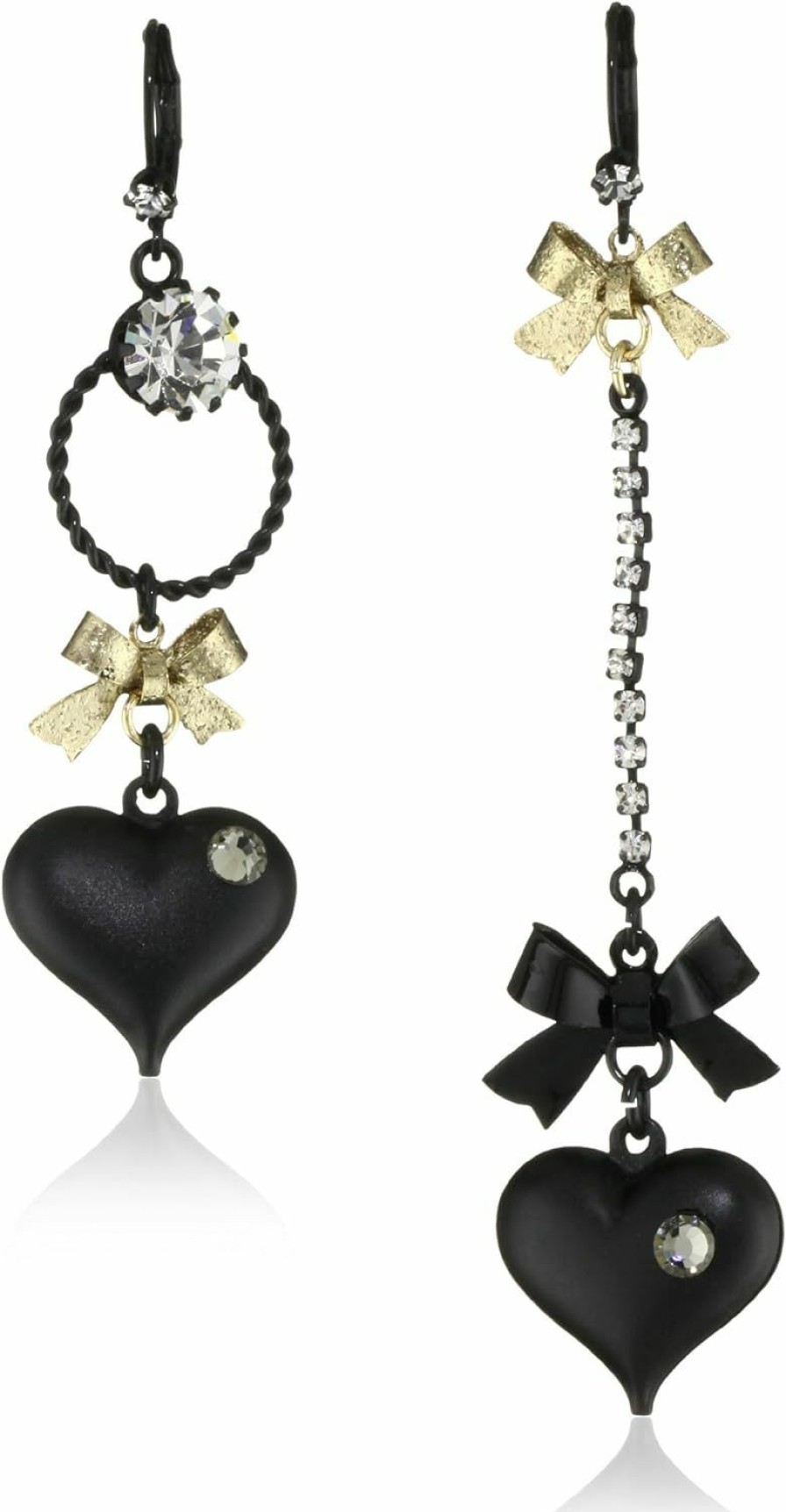 Betsey Johnson Betsey Johnson Heart/Bow Drop Earrings | Earrings