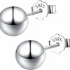 EVERU 925 Sterling Silver Ball Stud Earrings Available In 3Mm-10Mm,Classic Round Ball Studs Hypoallergenic Jewelry | Earrings