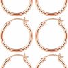 M MOOHAM M Mooham Gold Hoop Earrings For Women, 14K Real Gold Steling Silver Post Hypoallergenic Hoops Earrings Lightweight Small Gold Hoops Earrings 13-60Mm | Earrings