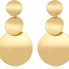 FAMARINE Famarine Gold Earrings Dangle Drop Earrings For Women Fashion Disc Teardrop Big Earrings Gift | Earrings