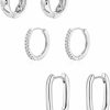 ASCOMY Ascomy 6 Pairs Gold Hoop Earrings Set For Women Gold Twisted Huggie Hoops Earrings 14K Gold/Silver/White Gold Plated Lightweight Hypoallergenic Chunky Open Hoop Earrings Set Jewelry Gifts For Women | Earrings