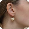 Ascona Ascona Gold/Silver Hoop Earrings, Gold Ball Drop Dangle Huggies Earrings For Women Girls, Hypoallergenic Lightweight Gold Plated Earrings | Earrings