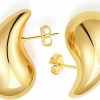 Tewiky Chunky Gold Hoop Earrings For Women, 14K Gold Plated Thick Triple Hoop Earrings Hypoallergenic Trendy Chunky Gold Hoops Earrings Dainty Jewelry Gifts For Women Girls | Earrings