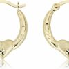 AVORA Avora Gold Heart Creole Hoop Earrings - 10K 3-Tone Or 14K/10K Yellow Gold | Earrings