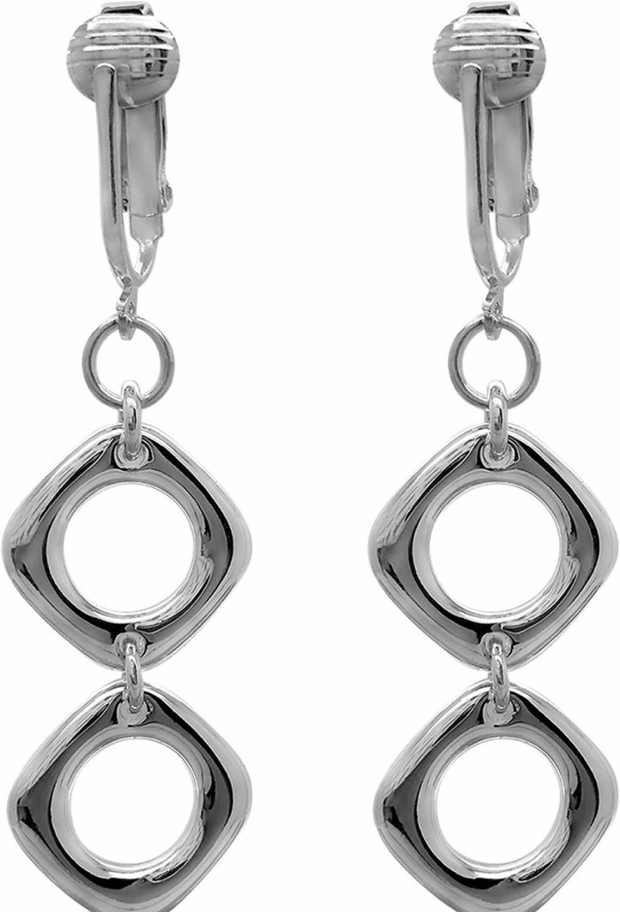 Aloha Earrings Silver Clip On Earrings For Women, They Look Pierced, Don'T Pinch & Won'T Fall Off, Hypoallergenic & Lightweight | Earrings