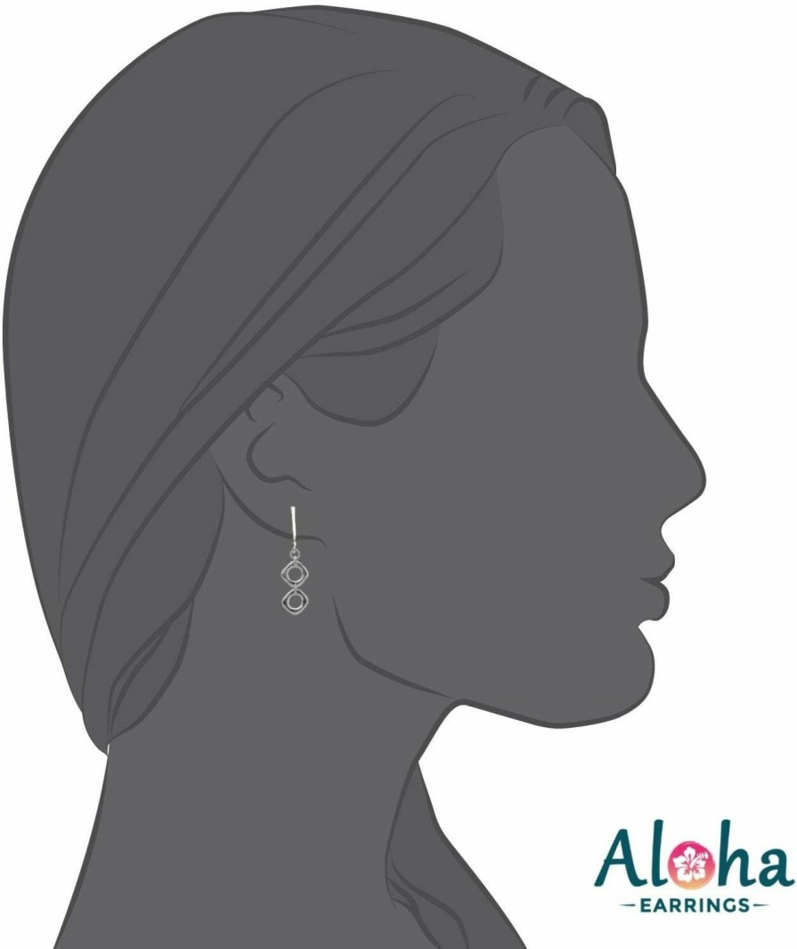 Aloha Earrings Silver Clip On Earrings For Women, They Look Pierced, Don'T Pinch & Won'T Fall Off, Hypoallergenic & Lightweight | Earrings