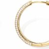 PAVOI Pavoi 14K Gold Plated 925 Sterling Silver Cubic Zirconia Hoop Earrings | Earrings